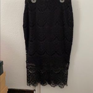 Lace Pencil Skirt